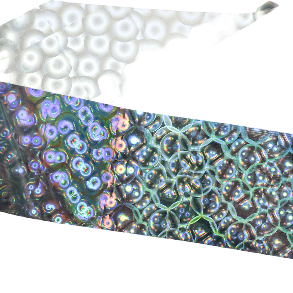 120m Mermaid Scale Holographic Nail Foil | Iridescent Bubble DIY Nail Art Transfer