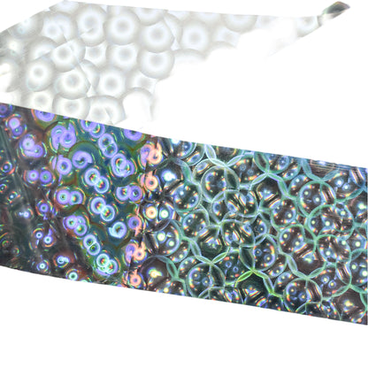 120m Mermaid Scale Holographic Nail Foil | Iridescent Bubble DIY Nail Art Transfer