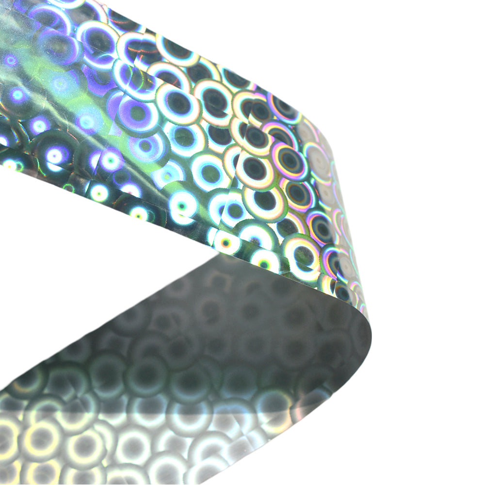 120m Mermaid Scale Holographic Nail Foil | Iridescent Bubble DIY Nail Art Transfer
