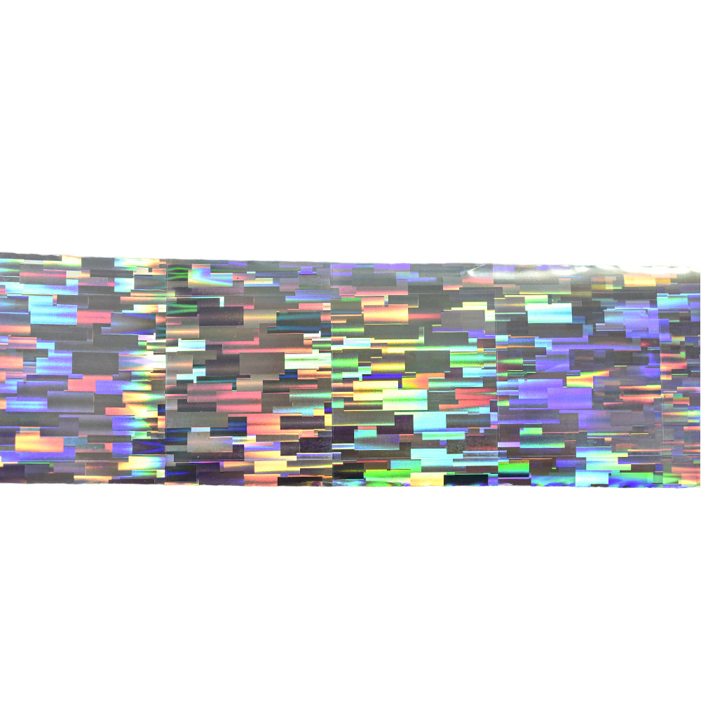 120m Pixel Glitch Holographic Nail Foil | Digital Mosaic Nail Art Transfers 2013