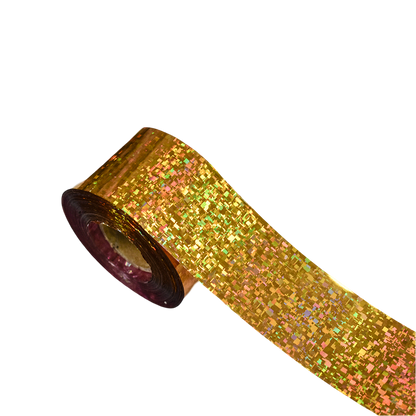 120m Pixel Holographic Silver Gold Mosaic Shattered Glass Nail Foil 847