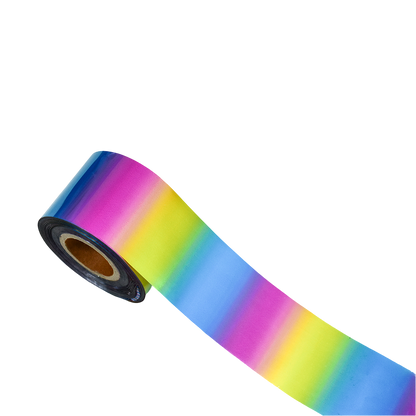 120m Rainbow Nail Foil - Metallic Chrome Effect Gradient Nail Art Transfer