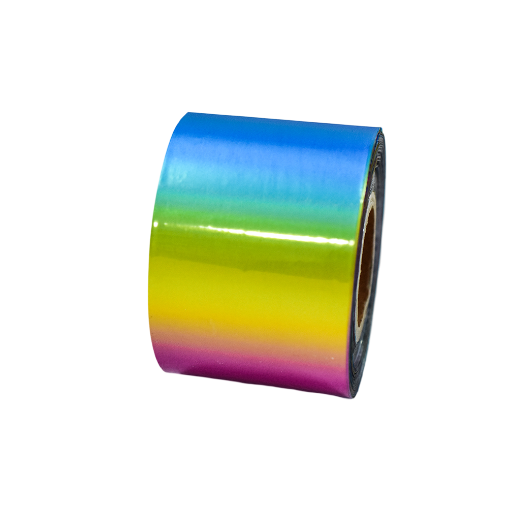 120m Rainbow Nail Foil - Metallic Chrome Effect Gradient Nail Art Transfer