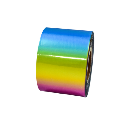 120m Rainbow Nail Foil - Metallic Chrome Effect Gradient Nail Art Transfer