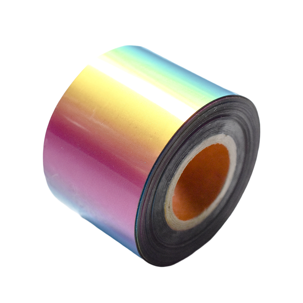 120m Rainbow Nail Foil - Metallic Chrome Effect Gradient Nail Art Transfer