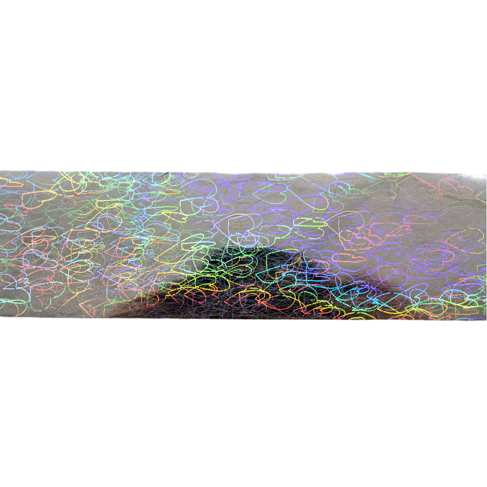 120m Scribble Heart Holographic Nail Foil | Cute Doodle Love Nail Art Transfers 2010
