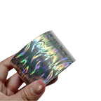 120m Water Ripple Holographic Nail Foil | Iridescent DIY Nail Art Transfer Sticker