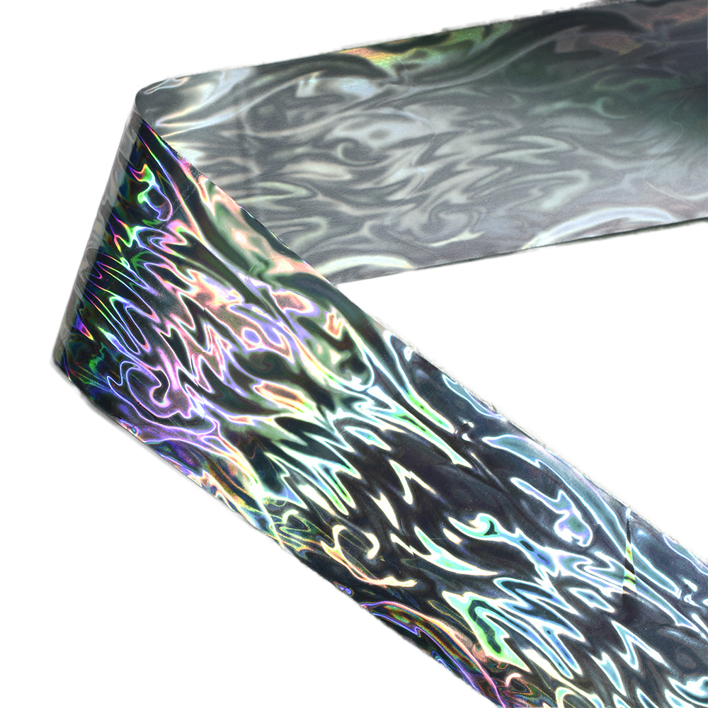 120m Water Ripple Holographic Nail Foil | Iridescent DIY Nail Art Transfer Sticker