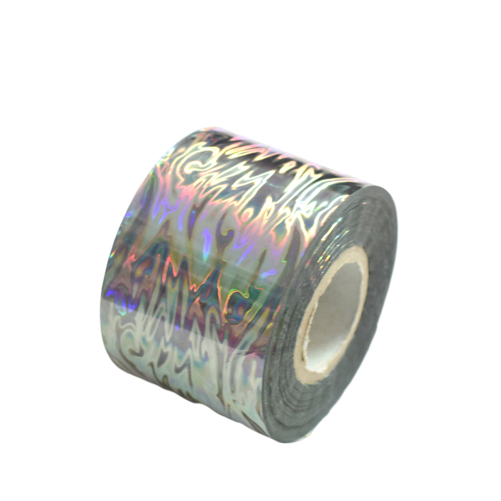 120m Water Ripple Holographic Nail Foil | Iridescent DIY Nail Art Transfer Sticker