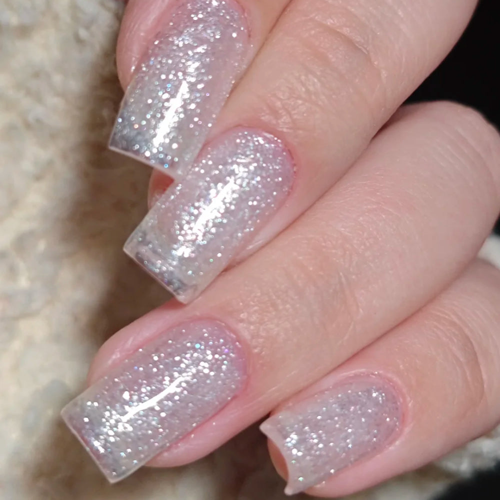 12ml Aurora White Jelly Gel Polish - Crystal Sheer Shimmer M31