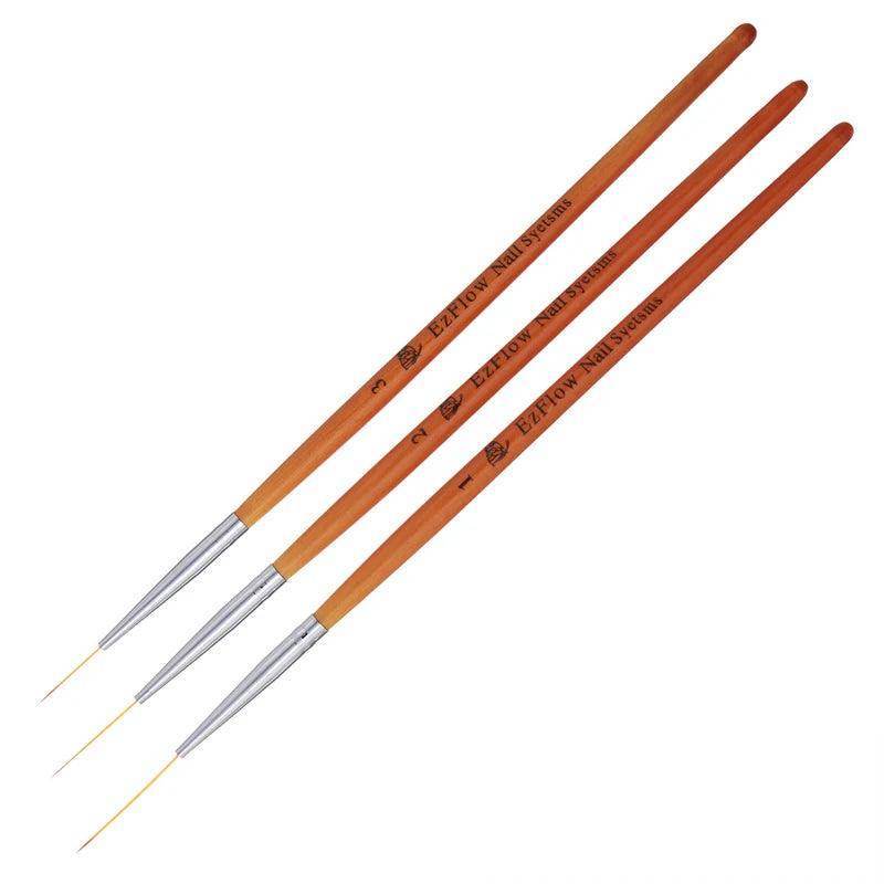 15/20/25mm 3pcs Nail Art Liner Brush Ultra Fine Brush Painting Drawing Pen Manicure Tool - Nail MAD