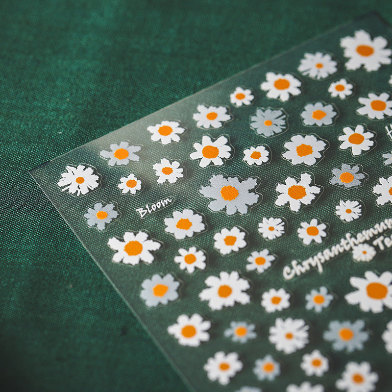 NailMAD Daisy Nail Art Stickers Adhesive Wild Flowers Sticker Decals TS102