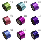 Blue Metallic Nail Foil Roll – 120m Chrome Transfer Foil for Nails