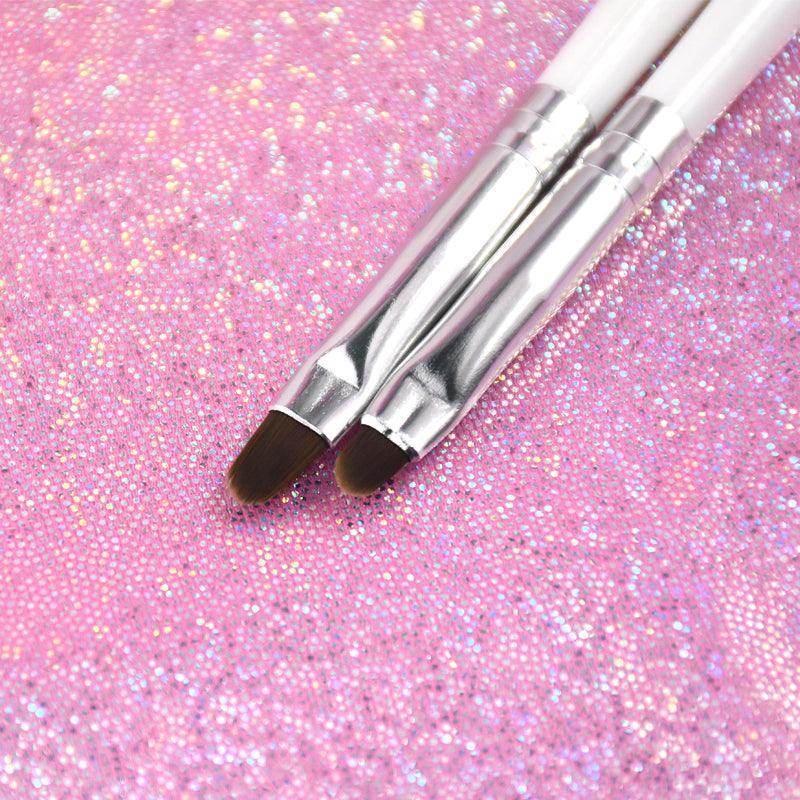 1pc Nail Art Flat Brush Cuticle Clean Up Brush UV Gel Polish Brush - Nail MAD