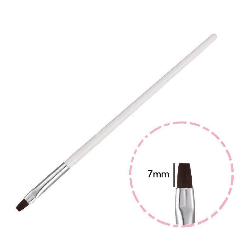 1pc Nail Art Flat Brush Cuticle Clean Up Brush UV Gel Polish Brush - Nail MAD