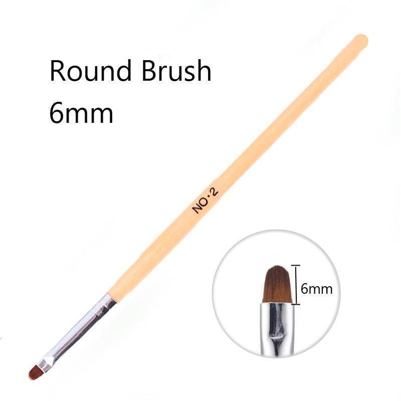 1pc Nail Art Flat Brush Cuticle Clean Up Brush UV Gel Polish Brush - Nail MAD