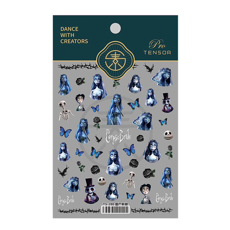 Tensor Nail Sticker Corpse Bride 3D Sticker Decals TS288 - Nail MAD