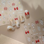 Christmas Nail Stickers | Xmas Tree & Bow Nail Art Decals M819