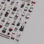 Bandage Rabbit Nail Art Stickers Adhesive Shoelace Embossed Sticker Decals to3352