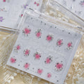Pink Blush & Star Rhinestone Nail Stickers – Pre-Arranged Self-Adhesive Nail Gems MD039