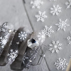 5D Snowflake Nail Stickers White Snow Decals For Winter TS1939