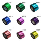 Blue Metallic Nail Foil Roll – 120m Chrome Transfer Foil for Nails