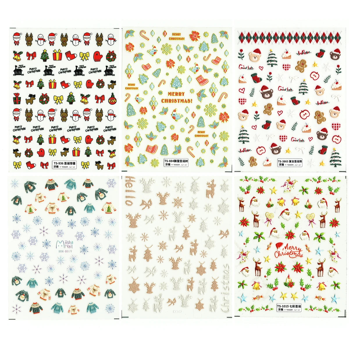 Christmas 5D Nail Art Sticker Kit