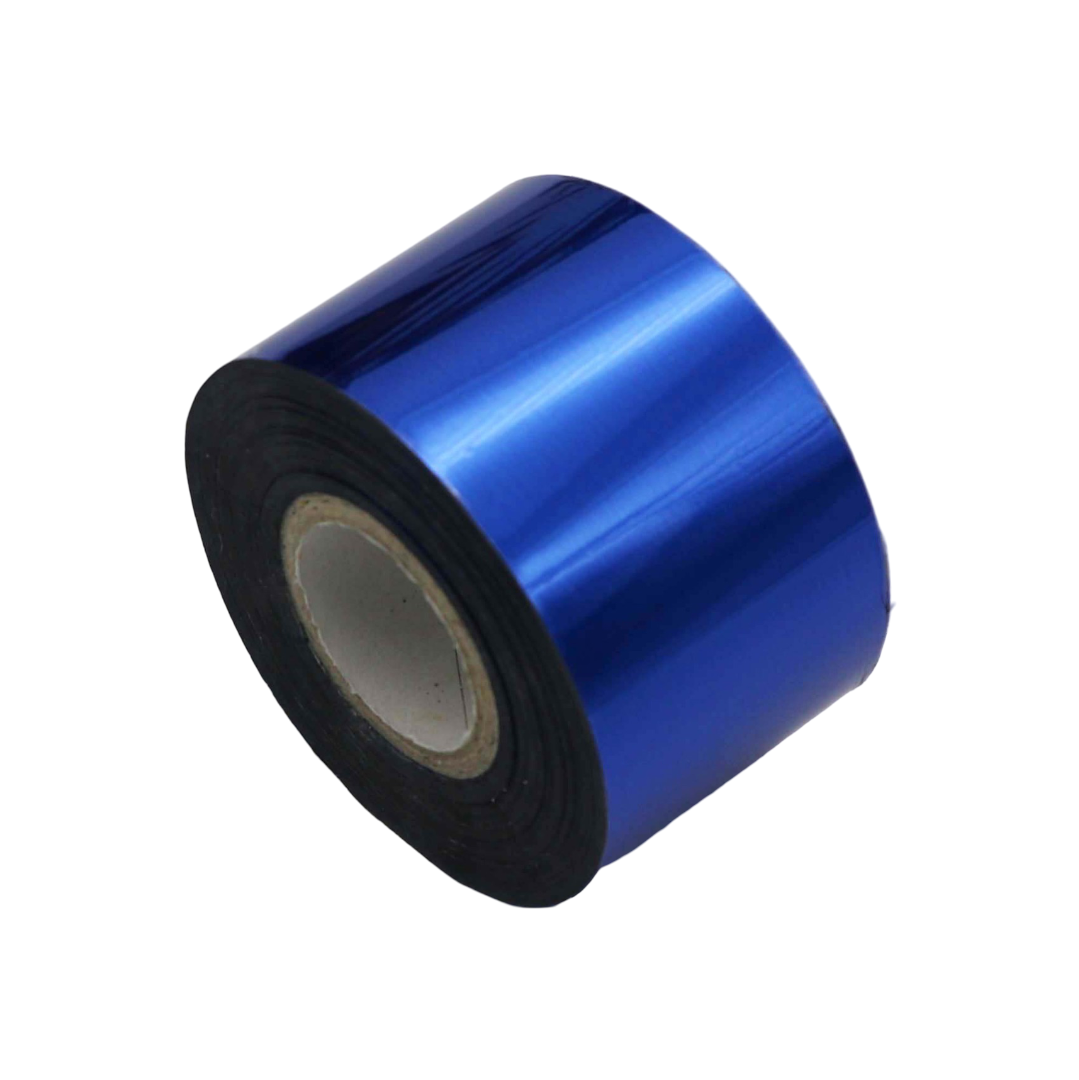 Blue Metallic Nail Foil Roll – 120m Chrome Transfer Foil for Nails