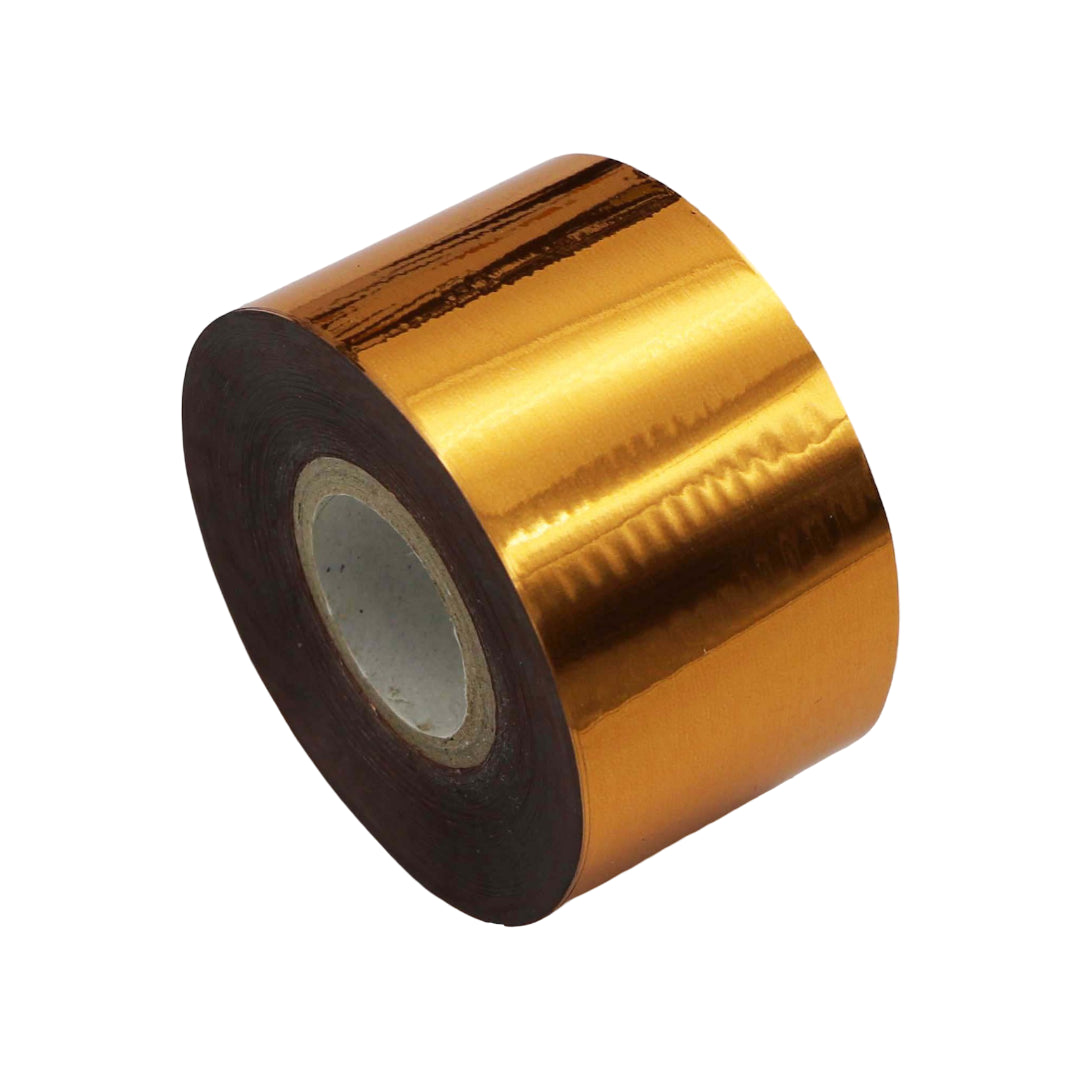 Metallic Gold Nail Foil Roll – 120m Silver Chrome Transfer Foil for Nails