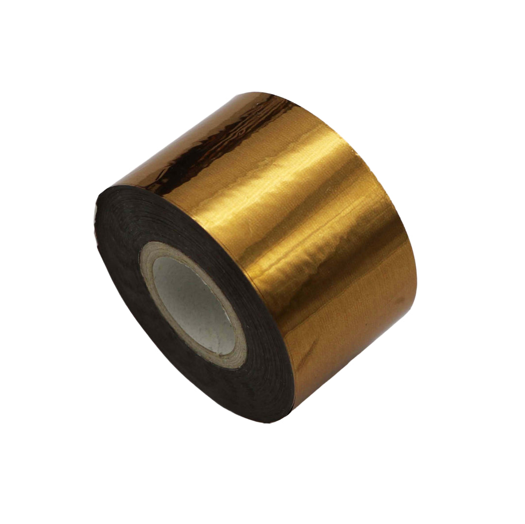 Metallic Gold Nail Foil Roll – 120m Silver Chrome Transfer Foil for Nails