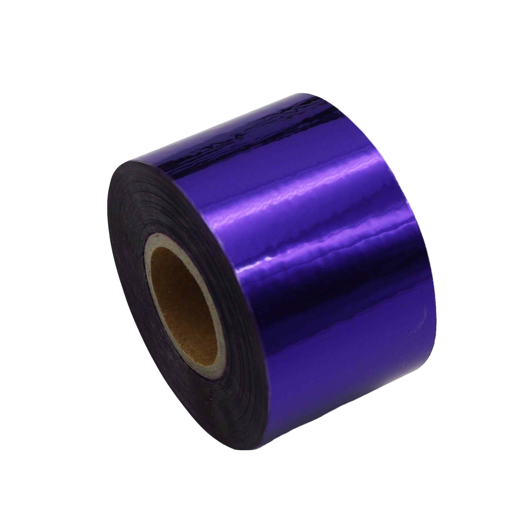 Blue Metallic Nail Foil Roll – 120m Chrome Transfer Foil for Nails