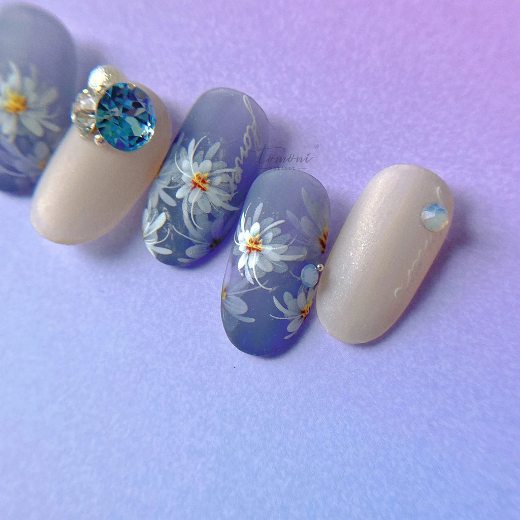 3D Daisy Flower Nail Stickers – Ultra-Thin Nail Art Decals to1343