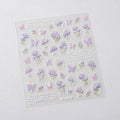 3D Floral & Butterfly Nail Stickers – Jelly Pastel Purple Decals M922