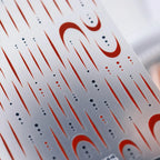 3D French Lines Nail Stickers, Red Line Decals TS3768