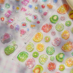 3D Summer Fruit Nail Stickers - Juicy Lemon Orange Embossed Designs Jelly Citrus Slice