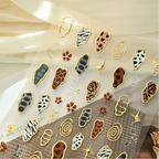 3D Animal Print Nail Stickers - Leopard & Zebra Jelly Decals