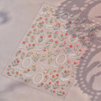 3D Aurora Tulip Nail Stickers Romantic Floral Decals