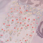 3D Aurora Tulip Nail Stickers Romantic Floral Decals