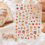 3D Autumn Forest Animal Nail Art Stickers - Cute Hedgehog Deer Decals