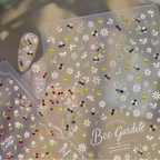 3D Bee Garden & Cherry Blossom Nail Art Stickers | Floral DIY Decals 