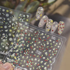 3D Bee Garden & Cherry Blossom Nail Art Stickers | Floral DIY Decals 