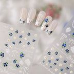 3D Blueberry & Daisy Jelly Nail Stickers M1489