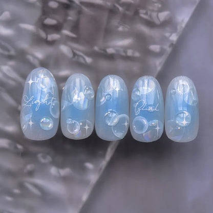 3D Bubble Nail Stickers - Aurora Water Drop Decals