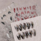 3D Butterfly Nail Art Stickers Adhesive Butterfly Wings Sticker Decals TS3571