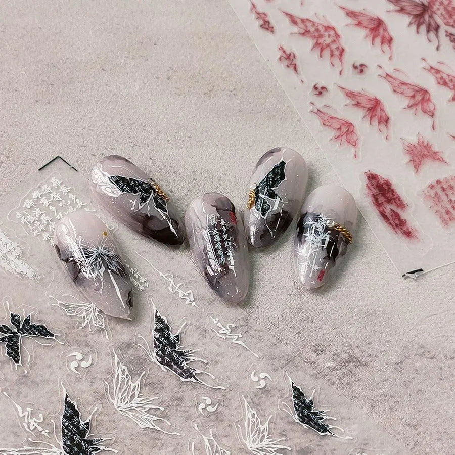 3D Butterfly Nail Art Stickers Adhesive Butterfly Wings Sticker Decals TS3571