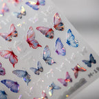 3D Butterfly Nail Art Stickers Adhesive Slider Laser Butterfly Sticker Decals M198
