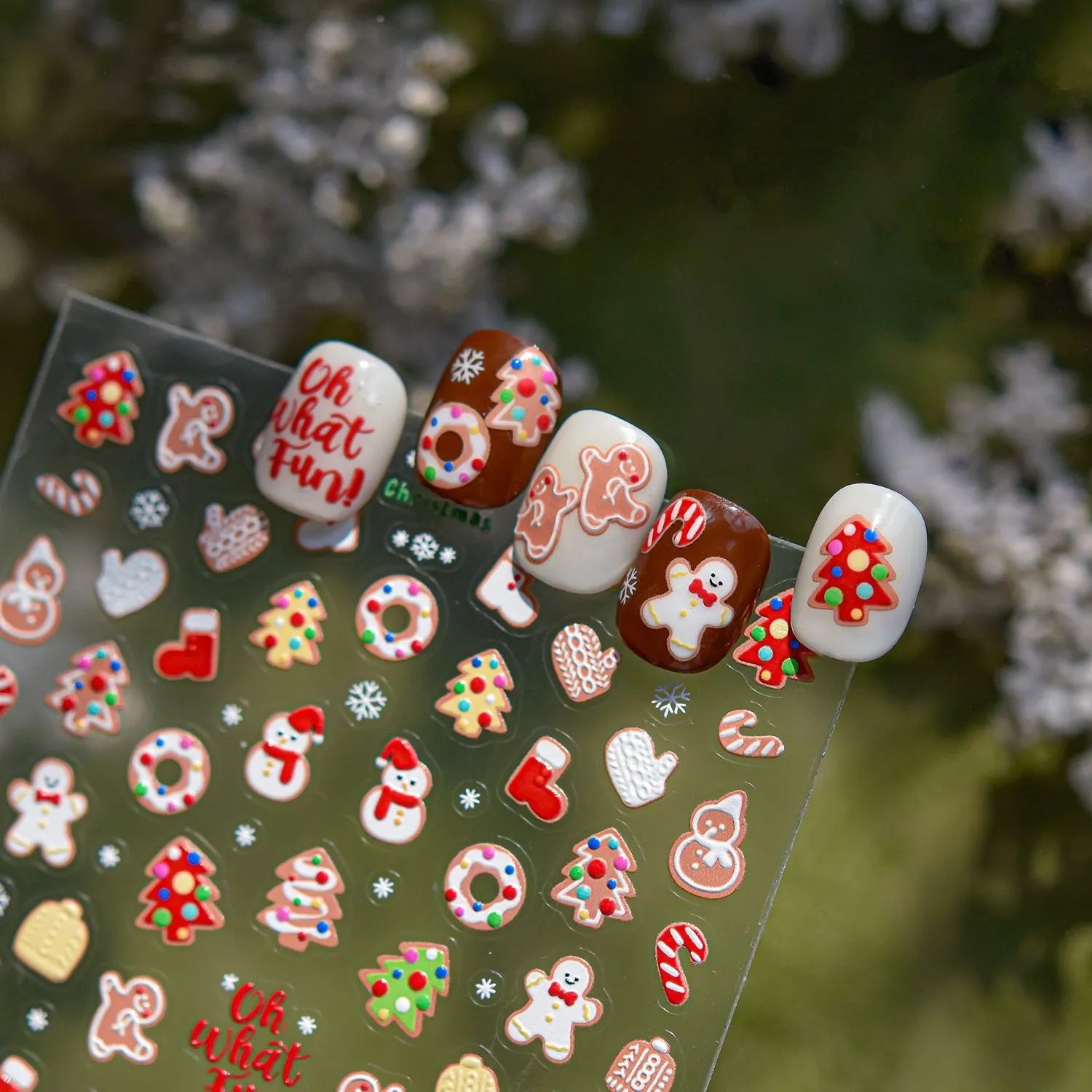 3D Christmas Nail Stickers | Winter Holiday Nail Art Decals for Festive Manicures to5333