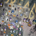 3D Cute Halloween Nail Stickers - Spooky Ghosts,Bats & Pumpkins Decals