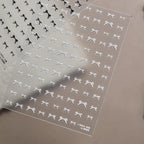 3D Embossed Bow Nail Stickers Coquette Ribbon Decals