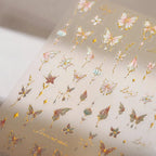 3D Fairy Butterfly Nail Stickers – Ultra-Thin Gold Wings Nail Art Decals M879